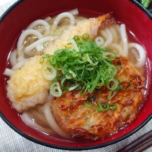 市販の天ぷらで簡単天ぷらうどん